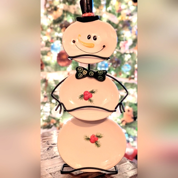 Snowman Decorative Plates - Picture 2 of 5